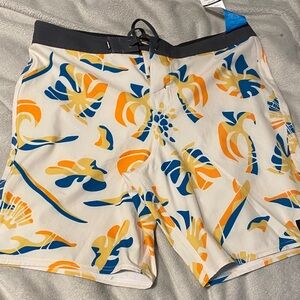 O'Neill Blue and Orange Swim Shorts